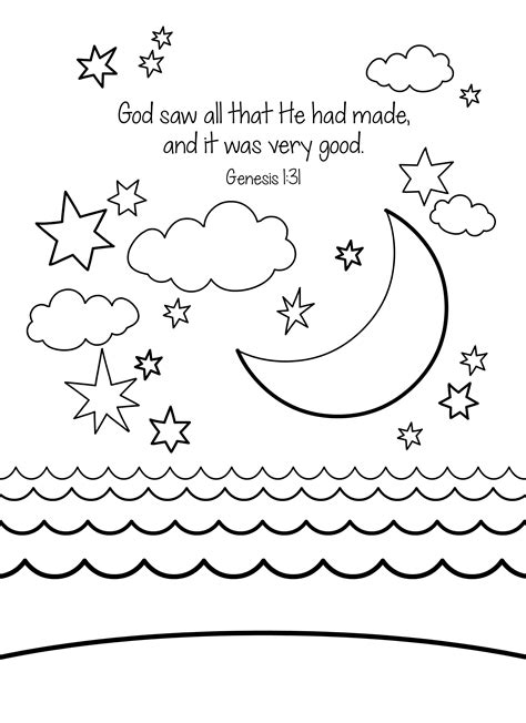 Bible Memory Verse Coloring Sheet | Creation | Free Children's Videos & Activities