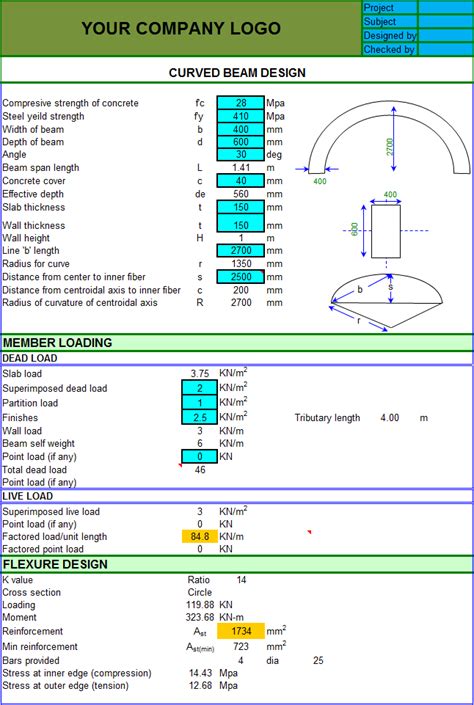 Curved Beam Design