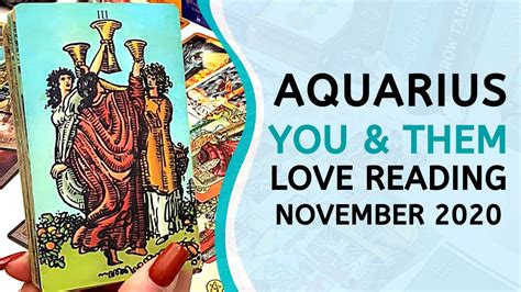 AQUARIUS LOVE ️ Who is This Other Person?!? ~ You & Them Tarot Reading November 2020 - YouTube