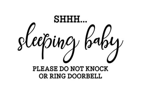 Baby Sleeping Signs - Do Not Knock Sign Graphic by SVG Digital Designer ...