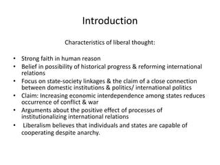 Liberalism theory,Types of liberalism,and criticism