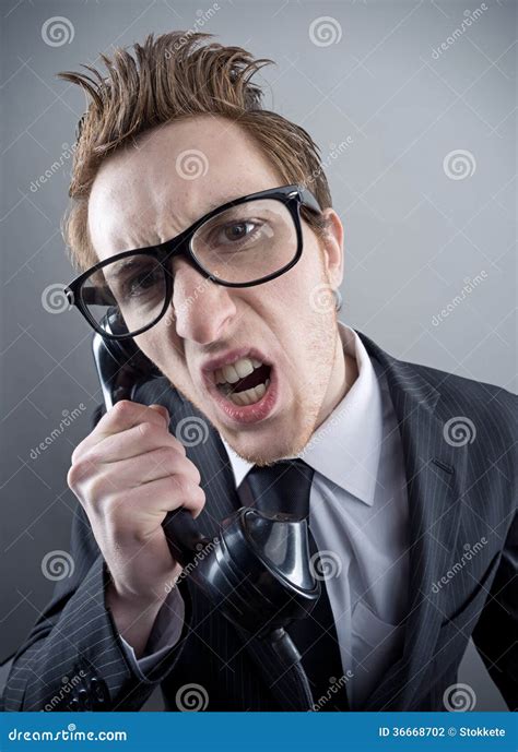 Angry nerd businessman stock photo. Image of frustration - 36668702