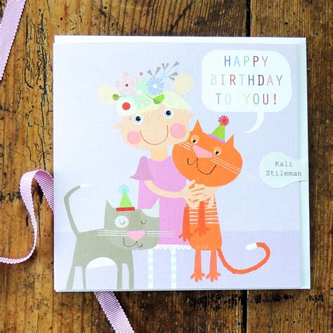 Happy Birthday Kittens Card By Kali Stileman Publishing