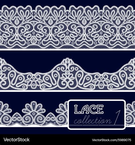 Lace patterns set Royalty Free Vector Image - VectorStock