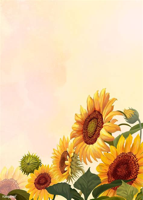 Sunflower Drawing Wallpapers - Top Free Sunflower Drawing Backgrounds - WallpaperAccess