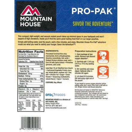 Mountain House Rice & Chicken - Pro Pack - Hike & Camp