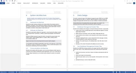 Design Document Template – Software Development Templates, Forms & Checklists