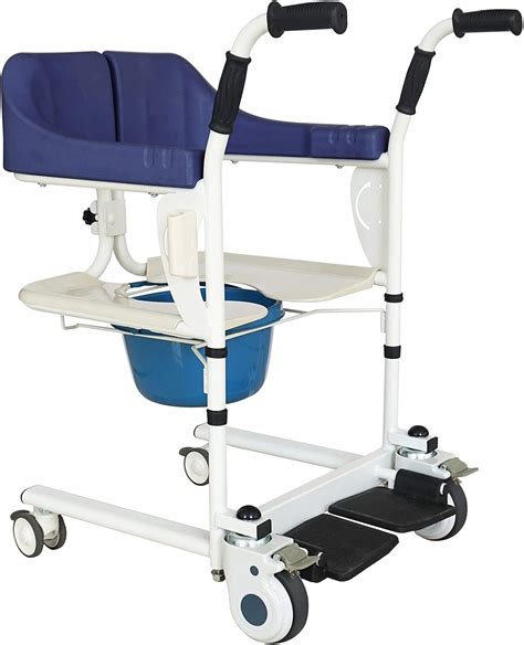 Portable and Foldable Nursing Wheelchair, Multifunctional Electric Patient Transfer Lift Height ...