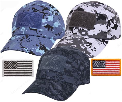 Mens Digital Camouflage Tactical Cap & USA Flag Patch - Rothco Camo Ba – Grunt Force