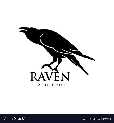 Raven logo icon design Royalty Free Vector Image