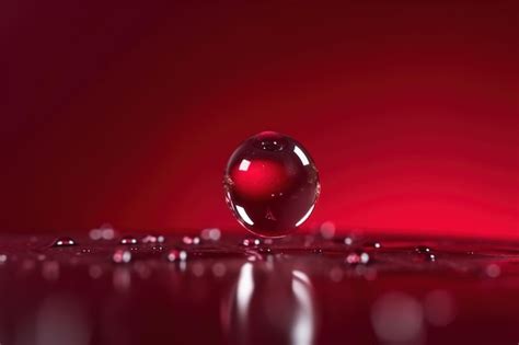 Premium AI Image | A drop of water on a red background