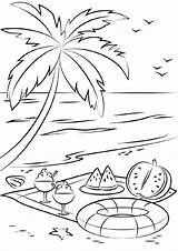 Printable Coloring Pages Beaches sketch template