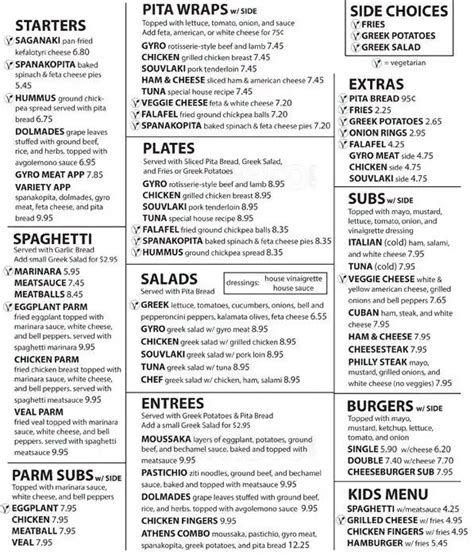 Athens Greek Restaurant Menu, Menu for Athens Greek Restaurant, Roswell, Atlanta - Urbanspoon/Zomato