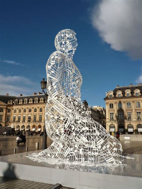 Jaume Plensa created this 6.5 meters high (21 feet) gigantic sculpture of a man sitting at at ...