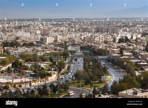 Iran, Central Iran, Shiraz, elevated city skyline from the north Stock Photo - Alamy