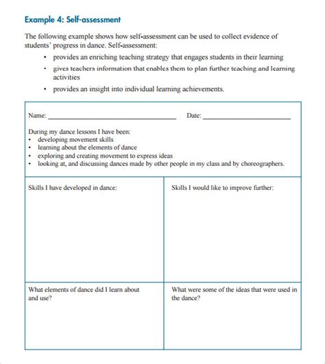 FREE 8+ Self Assessment Samples in Excel | PDF | MS Word