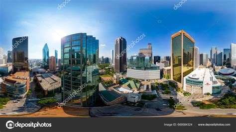 Dallas Usa July 2023 Aerial 360 Photo Downtown Dallas Texas – Stock ...