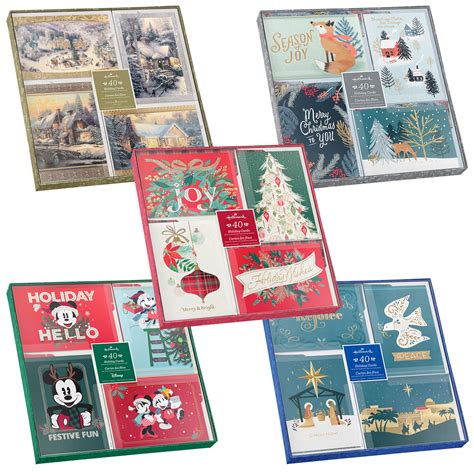 Hallmark Printed Christmas Boxed Card Assortment 40 Cards...