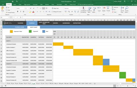 Project Tracker Spreadsheet Template