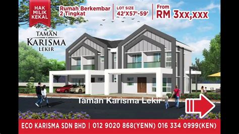 Eco Karisma Sdn Bhd - Rumah Berkembar Modern Dua Tingkat dengan Rekaan ...