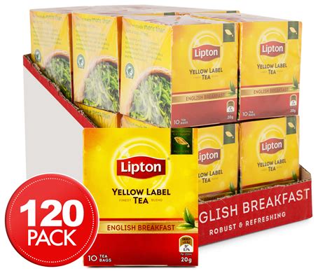 12 x Lipton Yellow Label English Breakfast Tea 10pk | GroceryRun.com.au