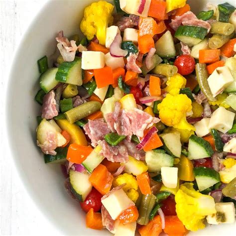 Quick Pickled Vegetables Salad - Italian antipasto using refrigerator pickles