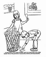 Kids Doing Chores Coloring Pages sketch template