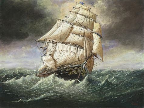 Cutty Sark Caught in a Squall Painting by Eric Bellis - Fine Art America