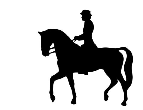 Horse Rider Silhouette Clipart Free Stock Photo - Public Domain Pictures