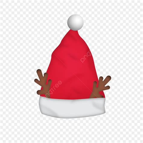 Santa Claus Reindeer Clipart PNG Images, Red Santa Claus Hat With ...