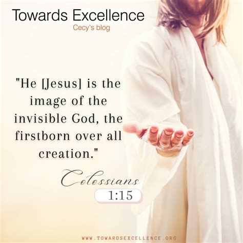 Jesus, the Image of the Invisible God | Towards Excellence