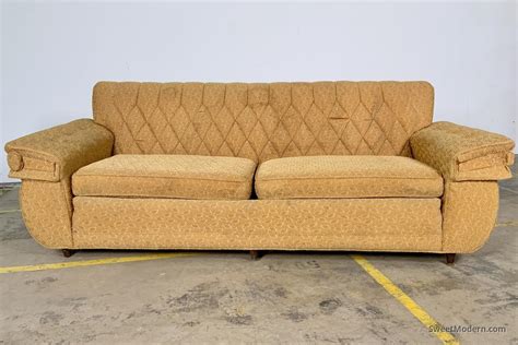 Cool Retro 1950s Sofa with Diamond Tufting - MCM Sofas, Sectionals ...