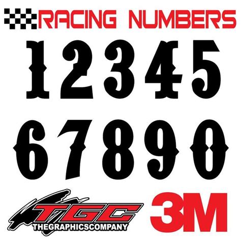 Racing Numbers Vinyl Decals Stickers Pointedly Mad 3 pack | Vinyl decal stickers, Vinyl decals ...