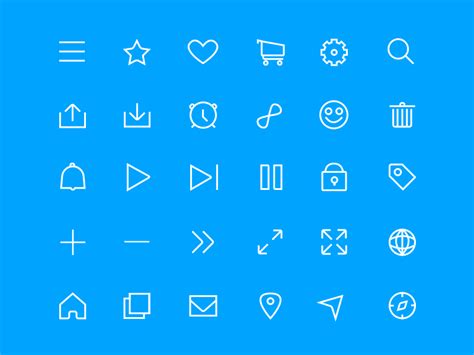 Minimal Line Icon Set Sketch freebie - Download free resource for Sketch - Sketch App Sources