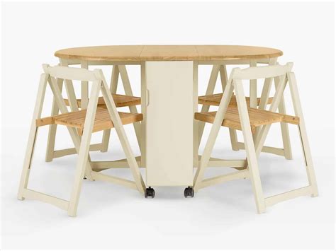 Adler Butterfly Drop Leaf Folding Dining Table and Four Chairs – Furnitureco