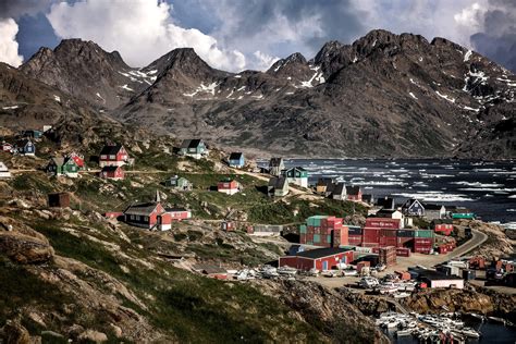 A summer view over parts of Tasiilaq in East Greenland, by Mads Pihl