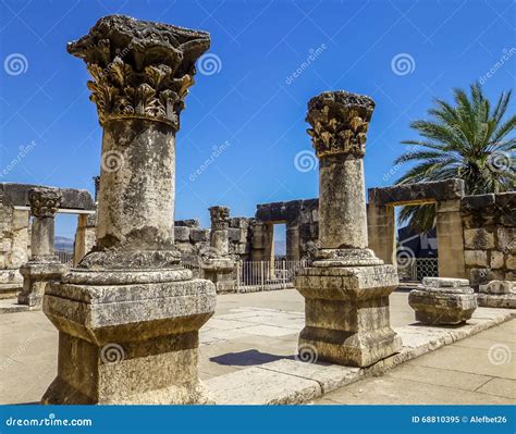 Ruins of Synagogue in Capernaum, Israel Stock Image - Image of kineret, biblical: 68810395