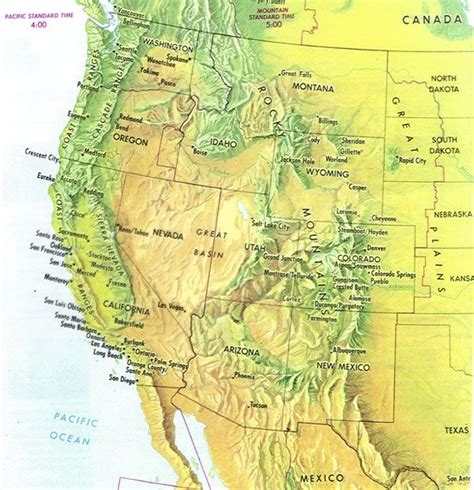 Us Map With Mountains Ranges | Zip Code Map