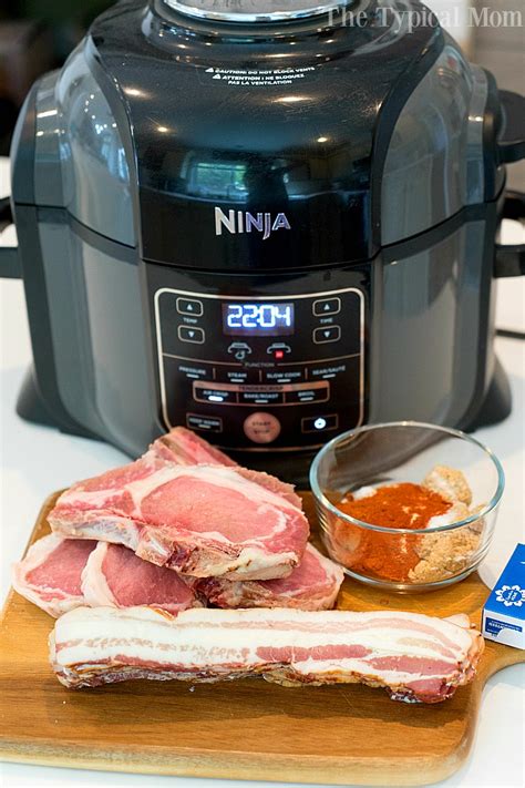 Ninja Foodi air fryer pork chop recipe ideas here. One wrapped in bacon with no breading and the ...