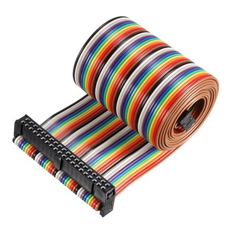 IDC Rainbow Wire Flat Ribbon Cable 40P A-type FC/FC Connector 2.54mm ...