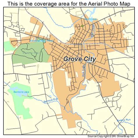 Aerial Photography Map of Grove City, PA Pennsylvania