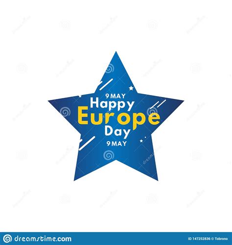 Happy Europe Day Celebrate Flag Vector Template Design Illustration Stock Vector - Illustration ...