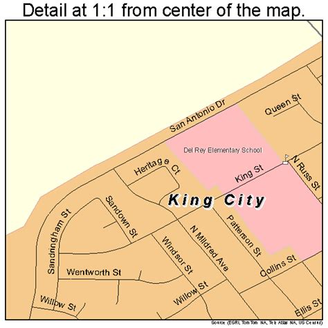 King City California Street Map 0638520