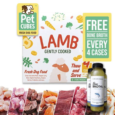 PetCubes Complete Gently Cooked Lamb Frozen Dog Food 2.25kg | Shopee ...