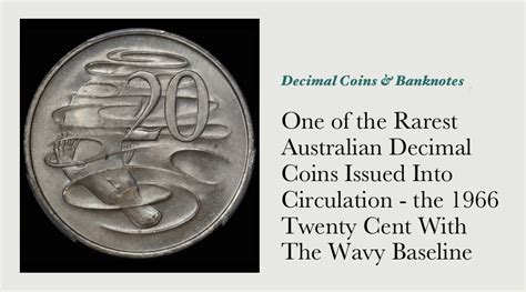 One of the Rarest Australian Decimal Coins Issued Into Circulation - the 1966 Twenty Cent With the W