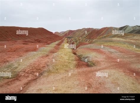 Danxia landform and rainbow moutain's Zhangye Danxia National ...