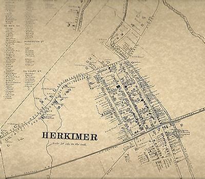 Herkimer East Schuyler East Herkimer NY 1868 Maps with Homeowners Names ...