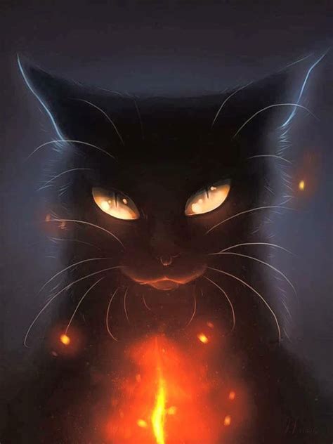 Pin by Sarah Crowet on HALLOWEEN | Warrior cats art, Black cat art, Cat art