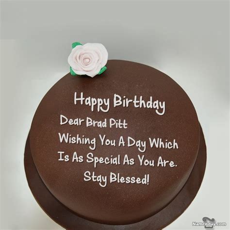 Happy Birthday Brad Pitt Images of Cakes, Cards, Wishes