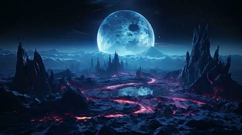 Stars, planets, fantasy landscapes of the future. Futuristic space sci ...